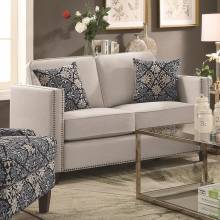 Coltrane by Coaster Transitional Loveseat with Nail Head Trim
